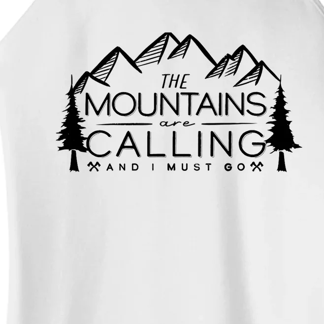 Mountains Are Calling And I Must Go Nature Lover Women’s Perfect Tri Rocker Tank