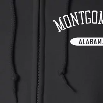 Montgomery Al Classic Style Montgomery Alabama Al Full Zip Hoodie