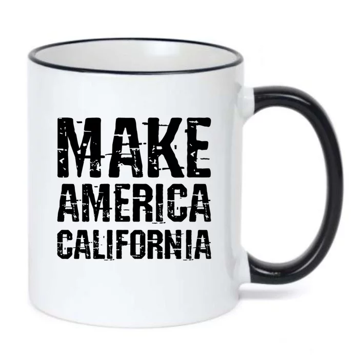 Make America California Progressive Blue Retro Grunge Gift Black Color Changing Mug