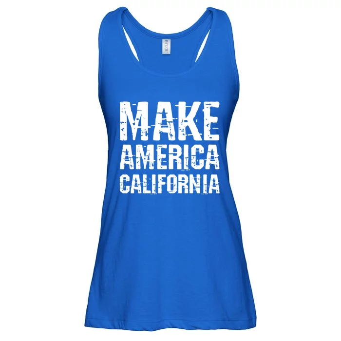 Make America California Progressive Blue Retro Grunge Gift Ladies Essential Flowy Tank