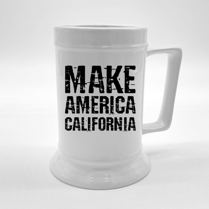 Make America California Progressive Blue Retro Grunge Gift Front & Back Beer Stein