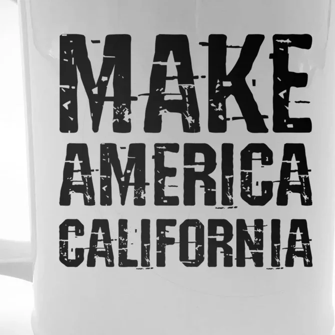 Make America California Progressive Blue Retro Grunge Gift Front & Back Beer Stein