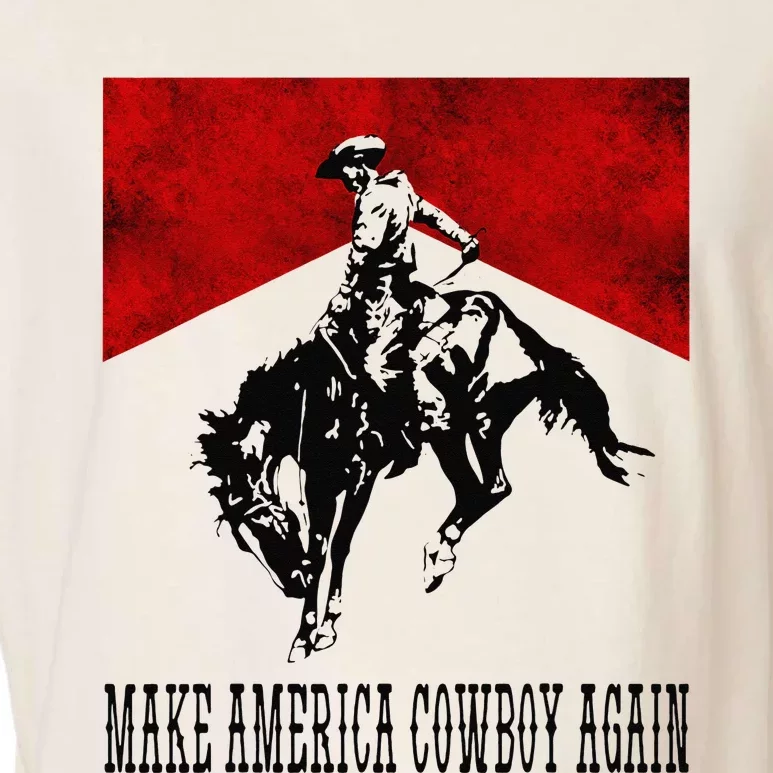 Make America Cow Cow Again, Rodeo Lover 4th of July Garment-Dyed Women's Muscle Tee