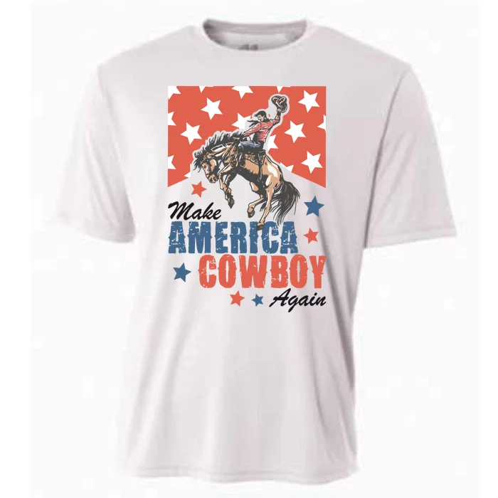 Make America Cowboy Again Patriotic Cooling Performance Crew T-Shirt