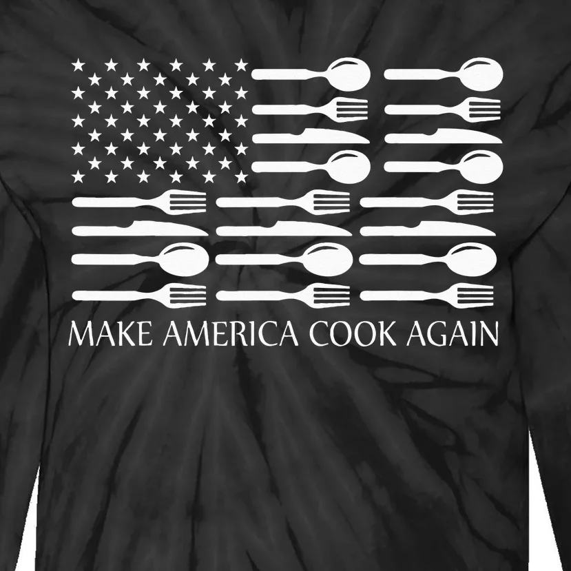 Make America Cook Again Cooking Chef Tie-Dye Long Sleeve Shirt