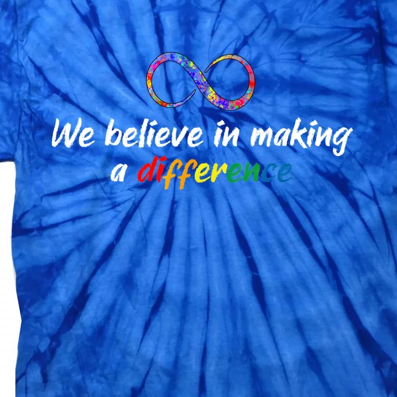 Make A Difference Autism Infinity Acceptance Gift Tie-Dye T-Shirt