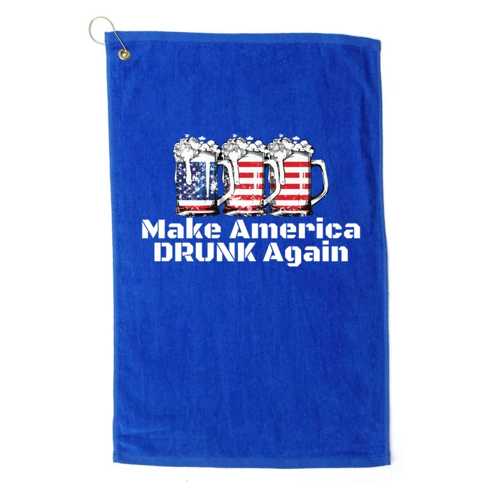 Make America Drunk Again Gift Funny Day Ing 4th July Gift Platinum Collection Golf Towel