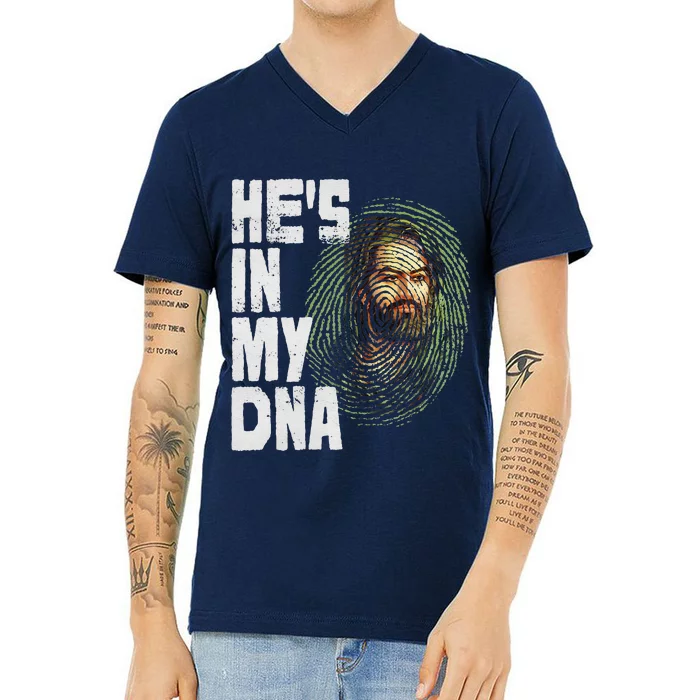 Muharram Ashura Day Ya Hussain He's In My DNA V-Neck T-Shirt