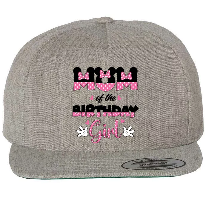 Mom And Dad Birthday Girl Mouse Family Matching Wool Snapback Cap