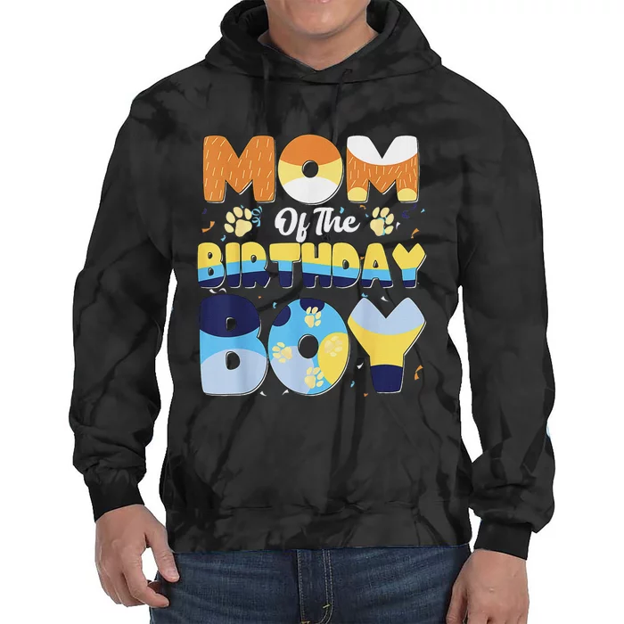 Mom And Dad Birthday Boy Dog Family Matching Tie Dye Hoodie