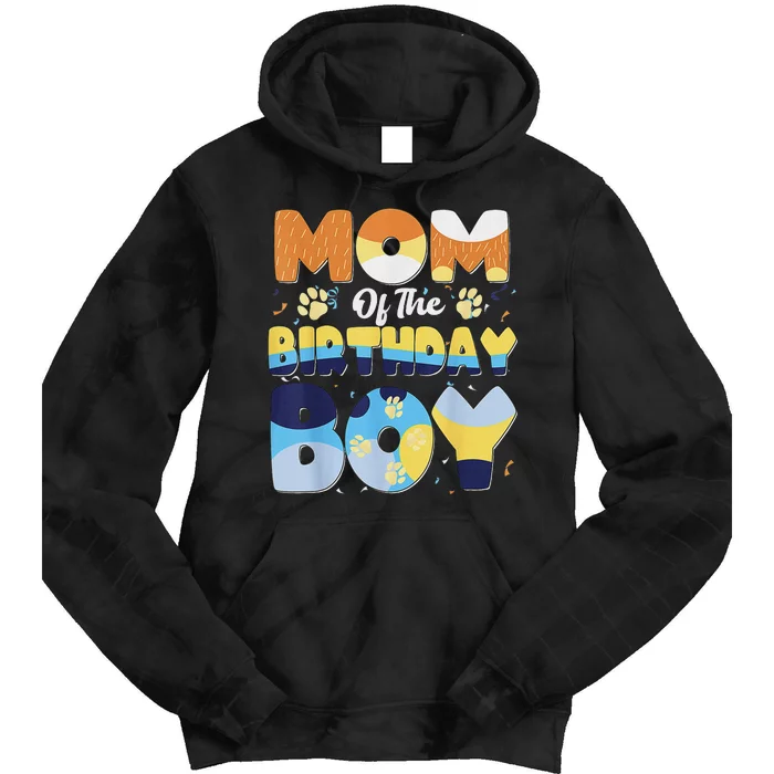 Mom And Dad Birthday Boy Dog Family Matching Tie Dye Hoodie