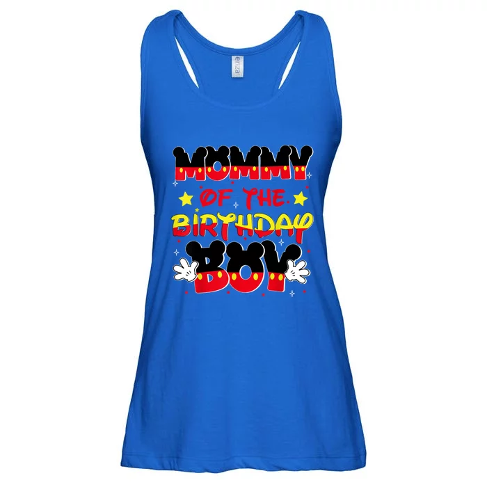 Mom And Dad Mommy Birthday Boy Mouse Family Matching Ladies Essential Flowy Tank