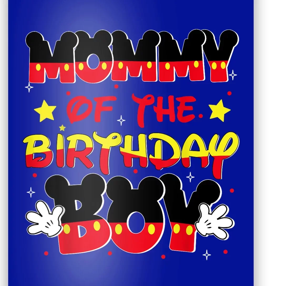 Mom And Dad Mommy Birthday Boy Mouse Family Matching Poster