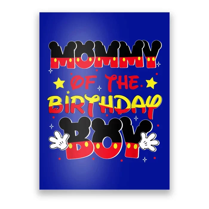 Mom And Dad Mommy Birthday Boy Mouse Family Matching Poster