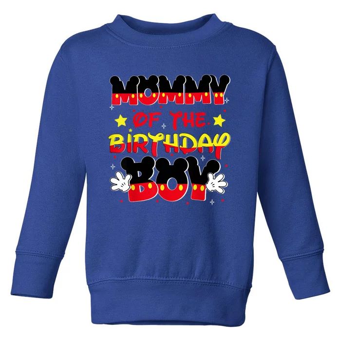 Mom And Dad Mommy Birthday Boy Mouse Family Matching Toddler Sweatshirt