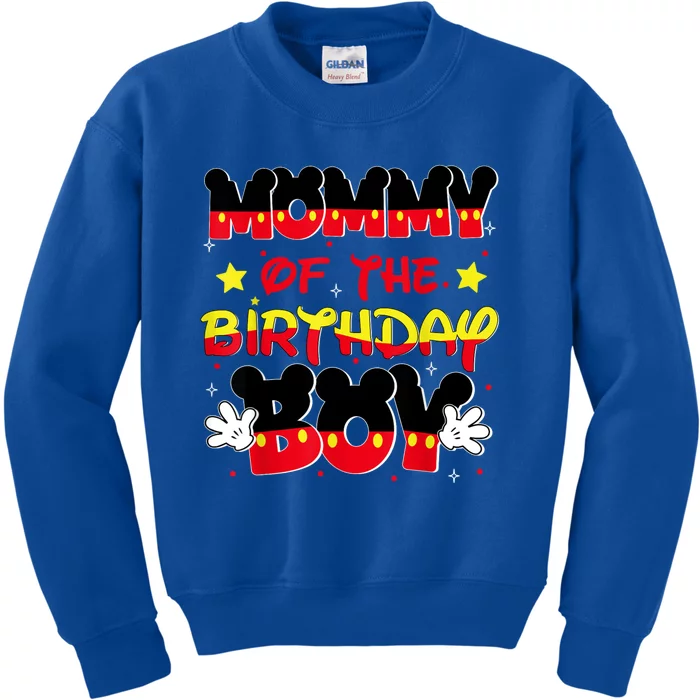 Mom And Dad Mommy Birthday Boy Mouse Family Matching Kids Sweatshirt