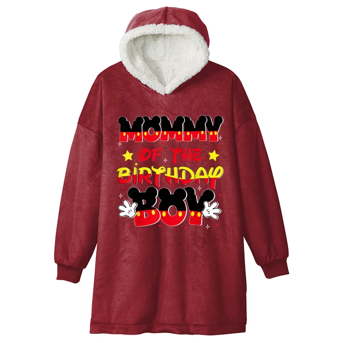 Mom And Dad Mommy Birthday Boy Mouse Family Matching Hooded Wearable Blanket