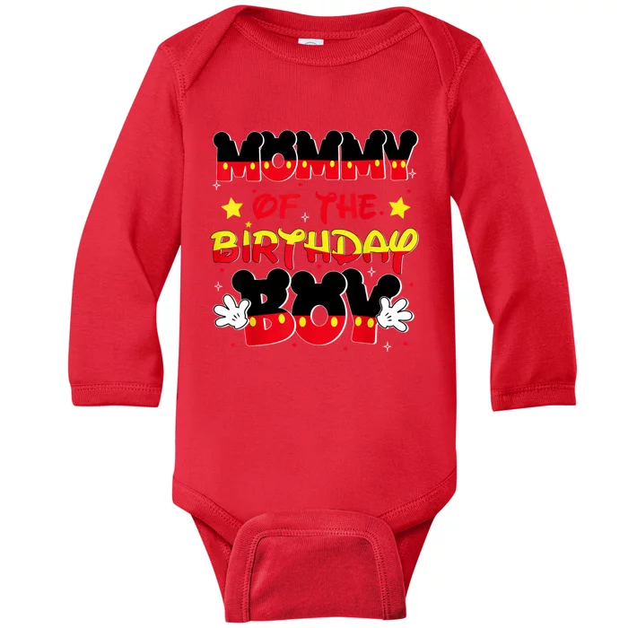 Mom And Dad Mommy Birthday Boy Mouse Family Matching Baby Long Sleeve Bodysuit