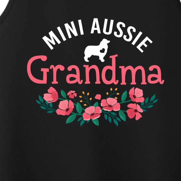 Mini Aussie Dog Funny Gift For Grandma Dog Lovers Christma Cute Gift Performance Tank