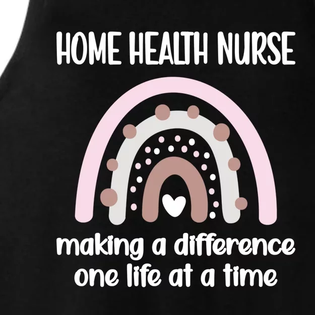 Making A Difference Home Health Nurse Rn Nursing Week Meaningful Gift Ladies Tri-Blend Wicking Tank