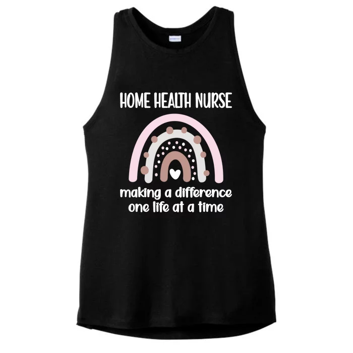 Making A Difference Home Health Nurse Rn Nursing Week Meaningful Gift Ladies Tri-Blend Wicking Tank