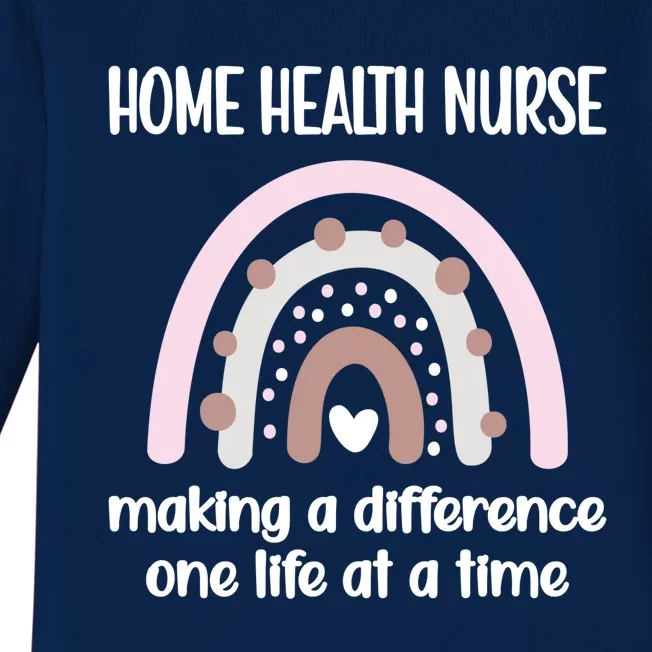 Making A Difference Home Health Nurse Rn Nursing Week Meaningful Gift Baby Long Sleeve Bodysuit