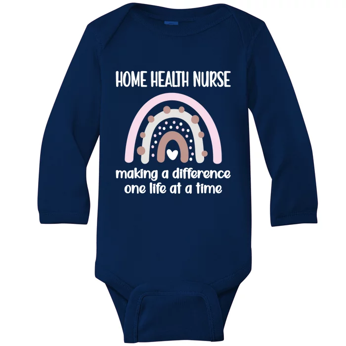 Making A Difference Home Health Nurse Rn Nursing Week Meaningful Gift Baby Long Sleeve Bodysuit