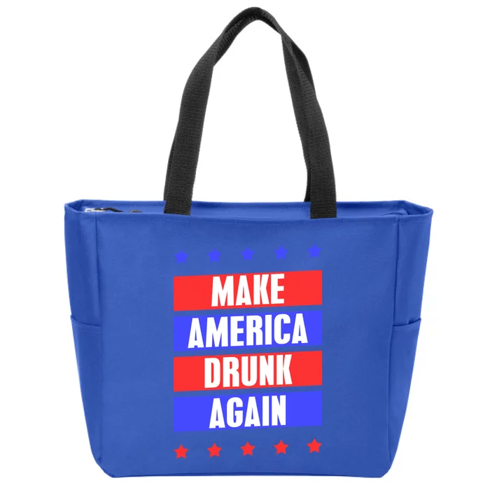 Make America Drunk Again Funny Ing Beer Er Cool Gift Zip Tote Bag