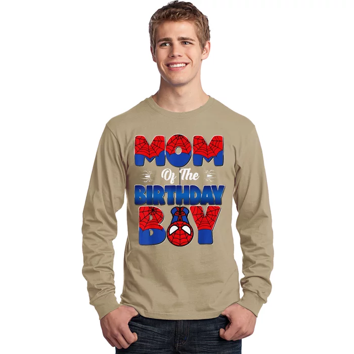 Mom And Dad Birthday Boy Spider Family Matching Long Sleeve Shirt