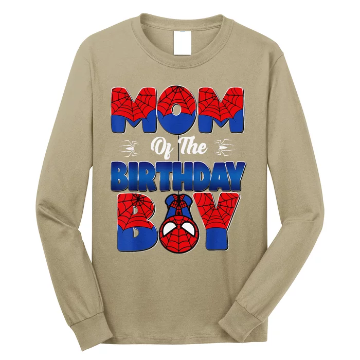 Mom And Dad Birthday Boy Spider Family Matching Long Sleeve Shirt