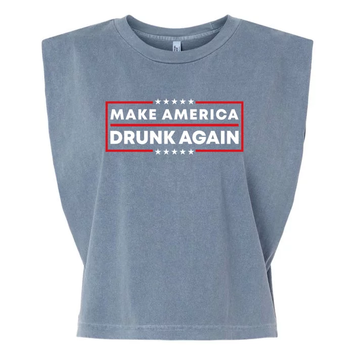 Make America Drunk Again Patriotic 4th Of July Beer Ing Gift Garment-Dyed Women's Muscle Tee