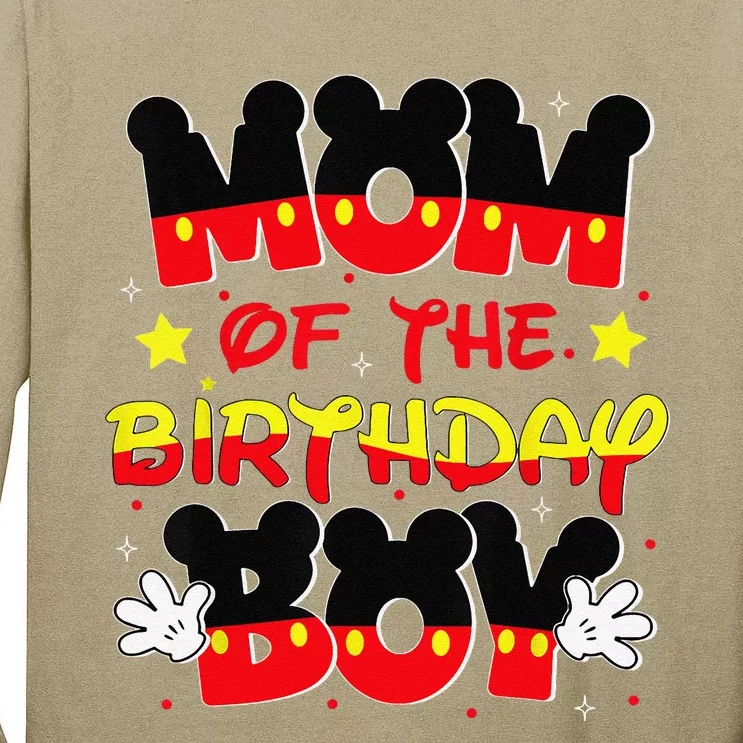 Mom And Dad Birthday Boy Mouse Family Matching Tall Long Sleeve T-Shirt