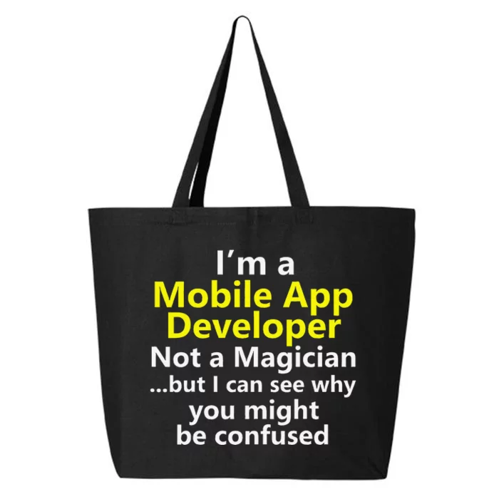 Mobile App Developer Ux Ui Design Web Job Title Career 25L Jumbo Tote