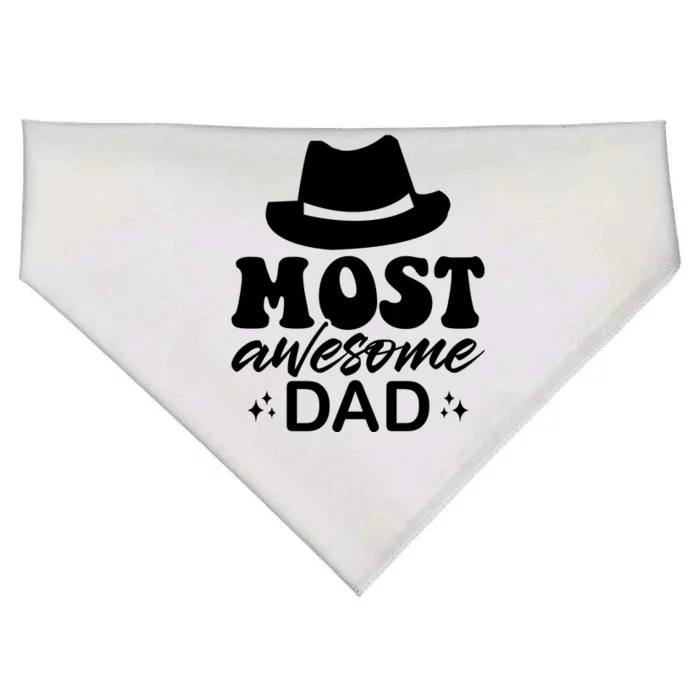 Most Awesome Dad USA-Made Doggie Bandana