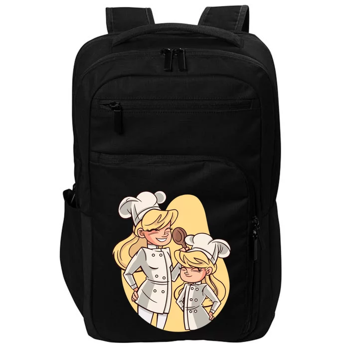 Mom And Daughter Chefs Gift Impact Tech Backpack