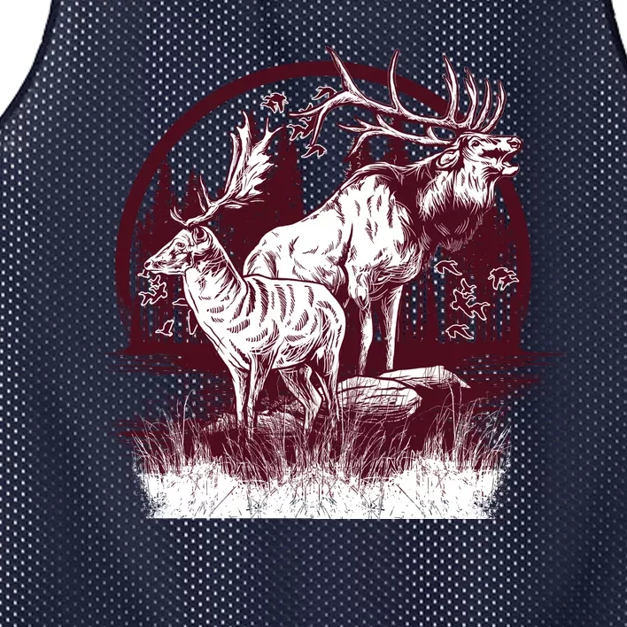 Moose And Deer Mesh Reversible Basketball Jersey Tank