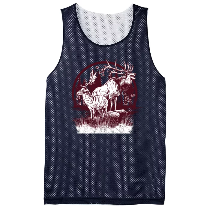 Moose And Deer Mesh Reversible Basketball Jersey Tank