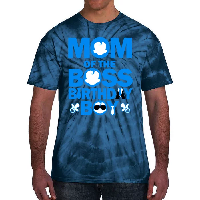 Mom And Dad Of The Boss Birthday Boy Baby Family Party Decor Tie-Dye T-Shirt