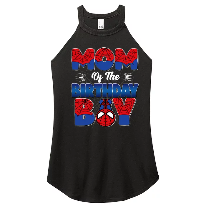 Mom And Dad Birthday Boy Spider Family Matching Women’s Perfect Tri Rocker Tank