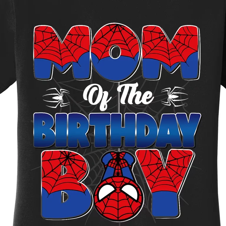 Mom And Dad Birthday Boy Spider Family Matching Women's T-Shirt