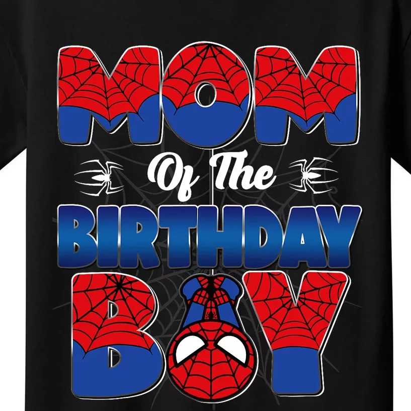 Mom And Dad Birthday Boy Spider Family Matching Kids T-Shirt