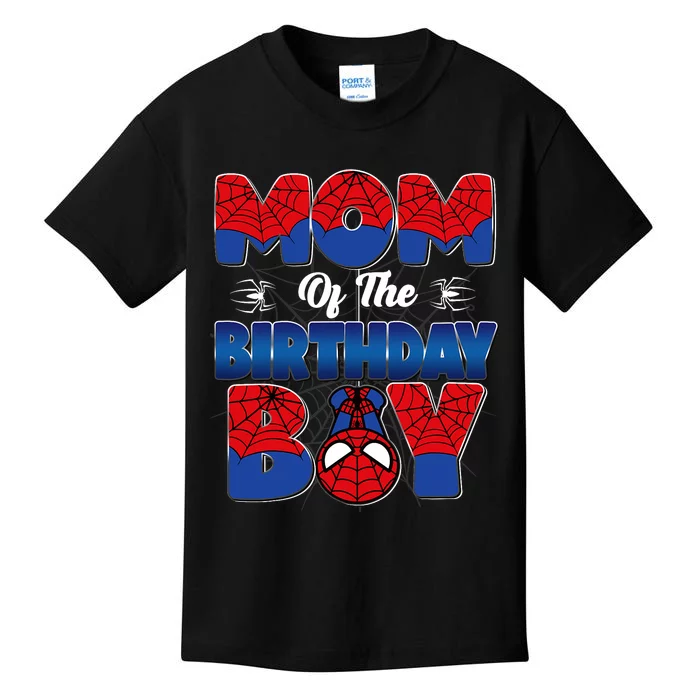 Mom And Dad Birthday Boy Spider Family Matching Kids T-Shirt