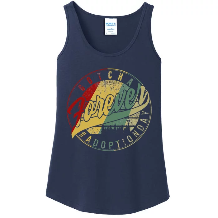 Modern Adoption Day Announcement Gotcha Forever Adoptive Mom Ladies Essential Tank