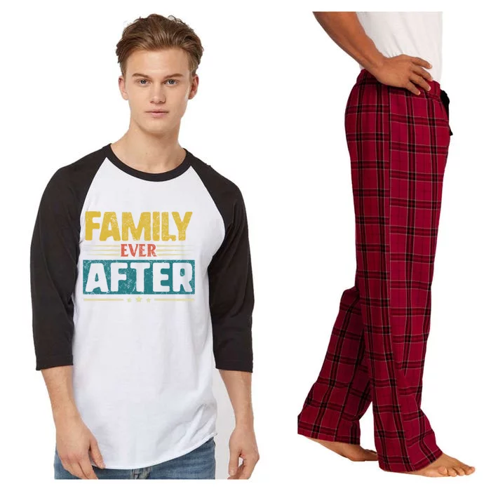 Modern Adoption Day Matching Family Ever After Loved Gift Raglan Sleeve Pajama Set