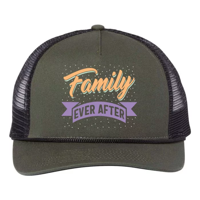 Modern Adoption Day Matching Family Ever After Loved Cute Gift Retro Rope Trucker Hat Cap