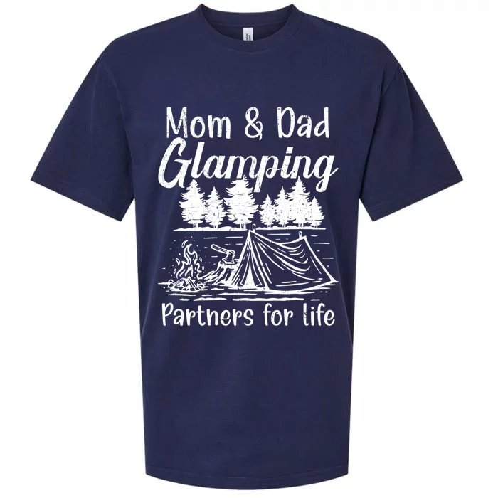 Mom And Dad Glamping Partners For Life Glamper Great Gift Sueded Cloud Jersey T-Shirt