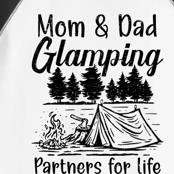 Mom And Dad Glamping Partners For Life Glamper Great Gift Toddler Fine Jersey T-Shirt