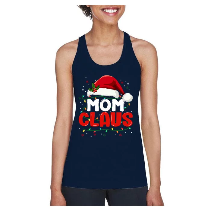 Mom And Dad Claus Christmas Xmas Santa Women Family Matching Women's Racerback Tank