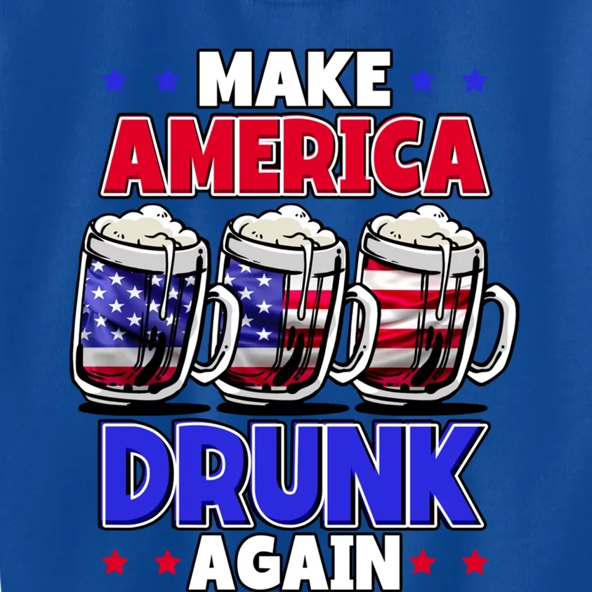 Make America Drunk Again Funny 4th Of July Cute Gift Kids Sweatshirt