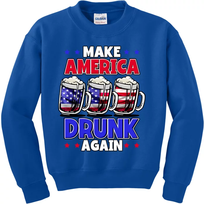 Make America Drunk Again Funny 4th Of July Cute Gift Kids Sweatshirt